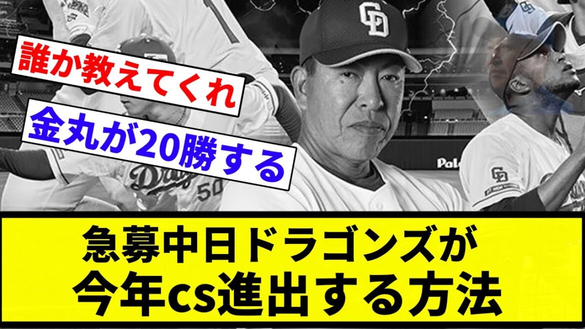 【割れる】急募中日ドラゴンズが今年cs進出する方法【プロ野球反応集】【2chスレ】【なんG】