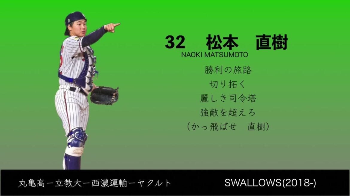 松本直樹選手　応援歌　【東京ヤクルトスワローズ】