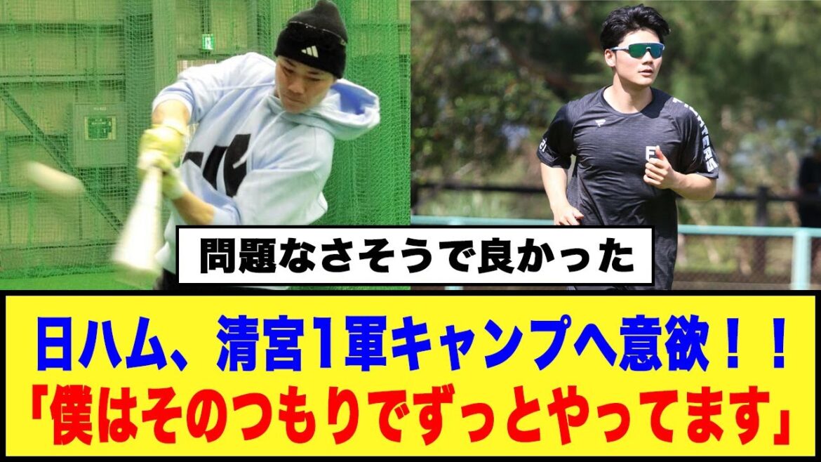 日ハム、清宮1軍キャンプへ意欲！！「僕はそのつもりでずっとやってます」#日本ハムファイターズ #清宮幸太郎 #新庄監督