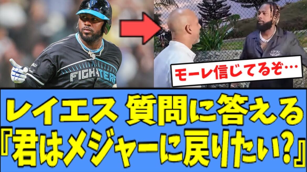 日ハム レイエス、"メジャー復帰"について質問され想いを語る・・・