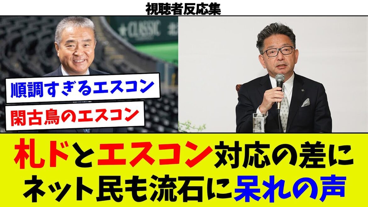 【経営センスの差】札ドとエスコンの収益、来場者数が段違いすぎるw 札ドとエスコンの格差がえげつなすぎてネット民も呆れの声ww 【経営センスの差】札ドとエスコンの収益、来場者数が段違いすぎるw 札ドとエスコンの格差がえげつなすぎてネット民も呆れの声ww
