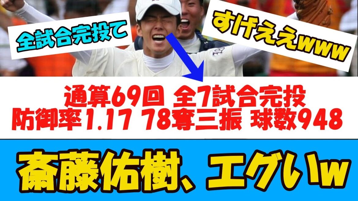 斎藤佑樹、エグいw