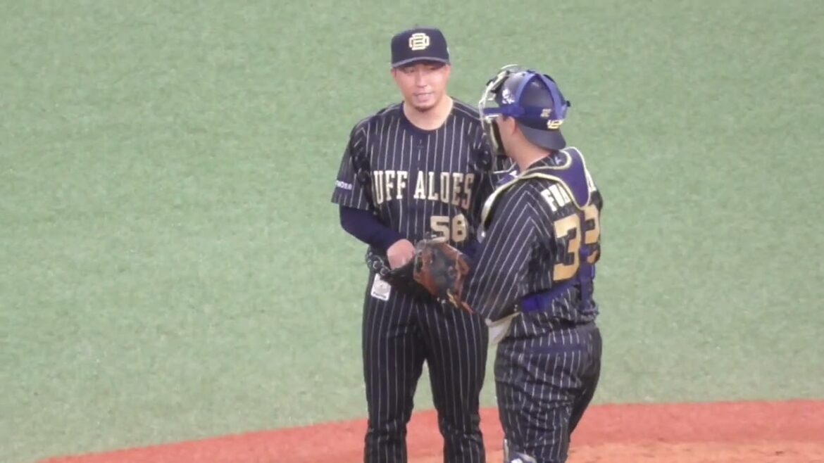 井口 和朋　ドミンゴ・サンタナ（右打者）登場でワンポイントリリーフ　#オリックスバファローズ #東京ヤクルトスワローズ