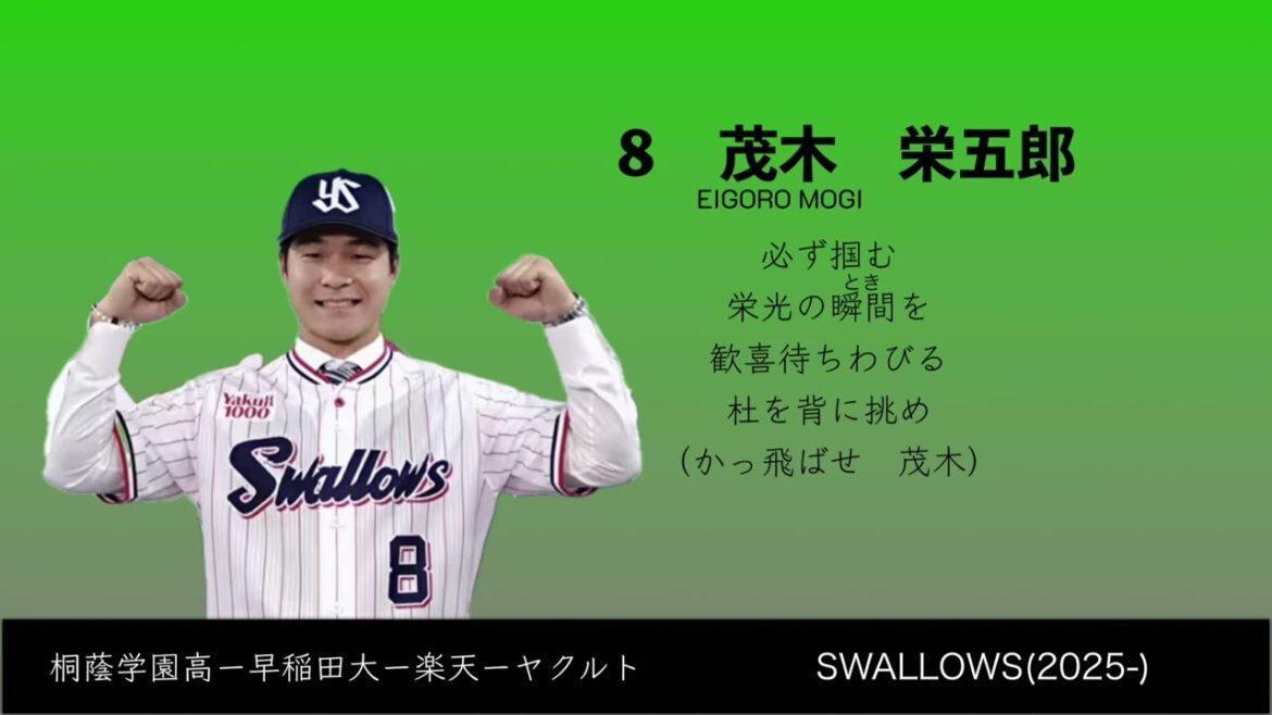 茂木栄五郎選手　応援歌　【東京ヤクルトスワローズ】