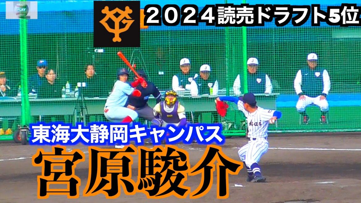 【２０２４読売ジャイアンツドラフト５位】宮原駿介（静岡学園→東海大静岡キャンパス）投球練習&実戦