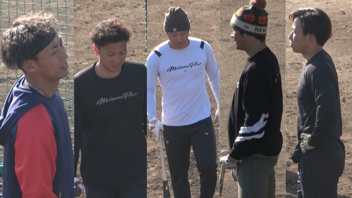 今宮健太自主トレ打撃！村林一輝､川瀬晃､野村勇､海野隆司､桑原秀侍！春季キャンプへ準備万端【プロ野球/ソフトバンク/楽天イーグルス】2025冬季バッティング練習！打球音&素振り音が凄い