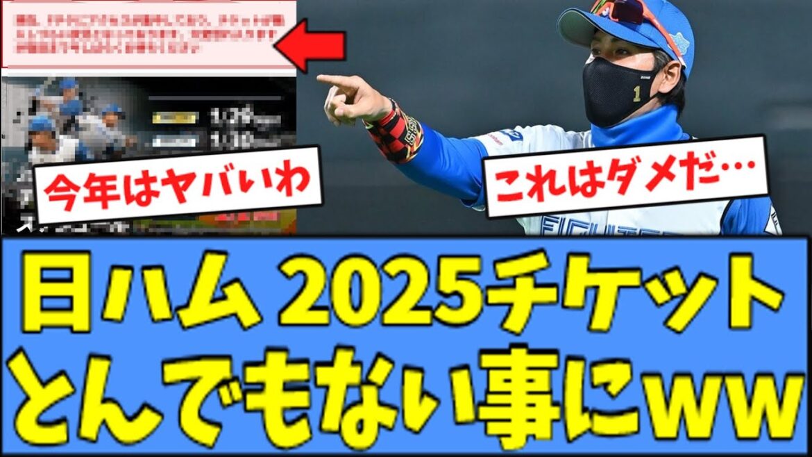 【今年はヤバい】日ハム 2025チケット、とんでもない事になるｗｗｗ