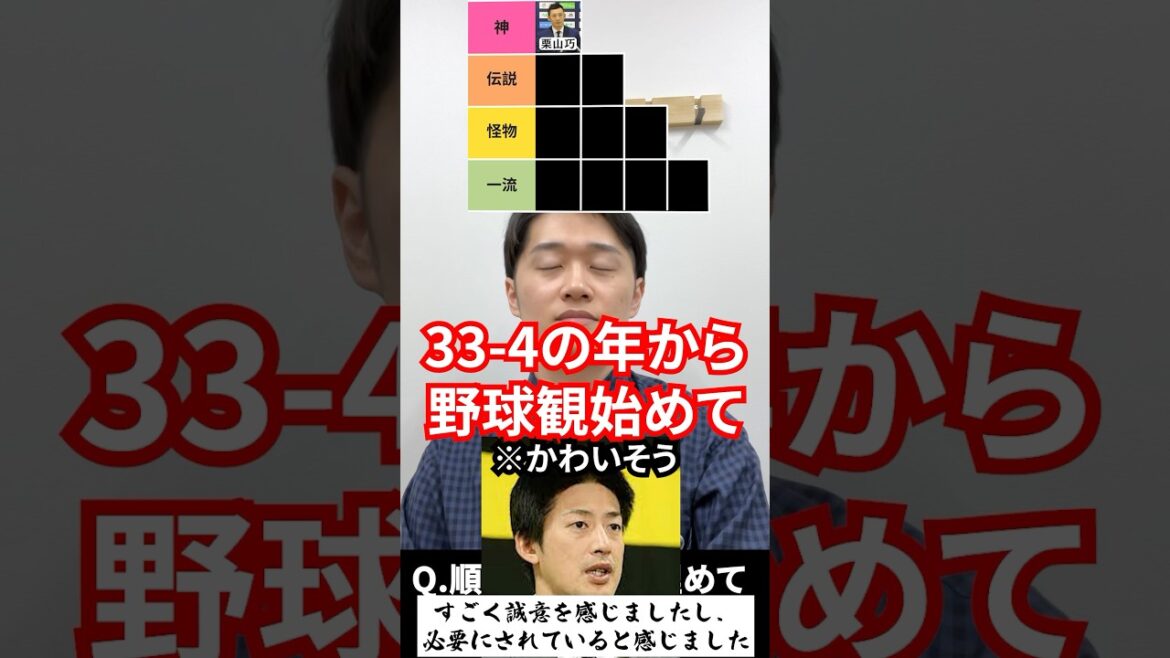 プロ野球tierを作ろう #tierlist #プロ野球 #fa宣言 #三浦大輔 #栗山巧 #大山悠輔 #宮西尚生