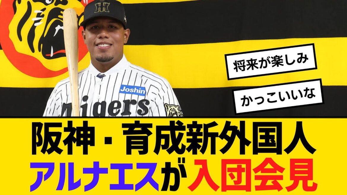 阪神・育成新外国人、ジーン・アルナエスが入団会見　仲良しは「高寺選手、野口選手」　【ネットの反応】【反応集】