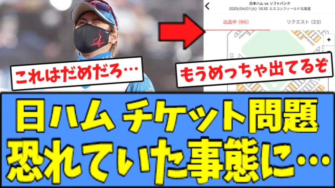 【緊急事態】日ハムチケット問題、恐れていた事態になってしまう・・・