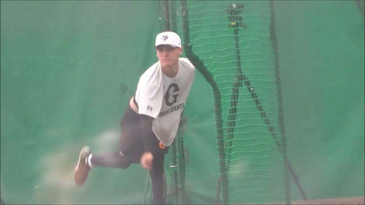 京本眞投手のブルペン投球　～読売ジャイアンツ・宮崎合同自主トレ2日目～