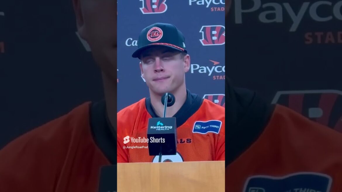 Joe Burrow says the urgency has to be there every single week now for the Bengals