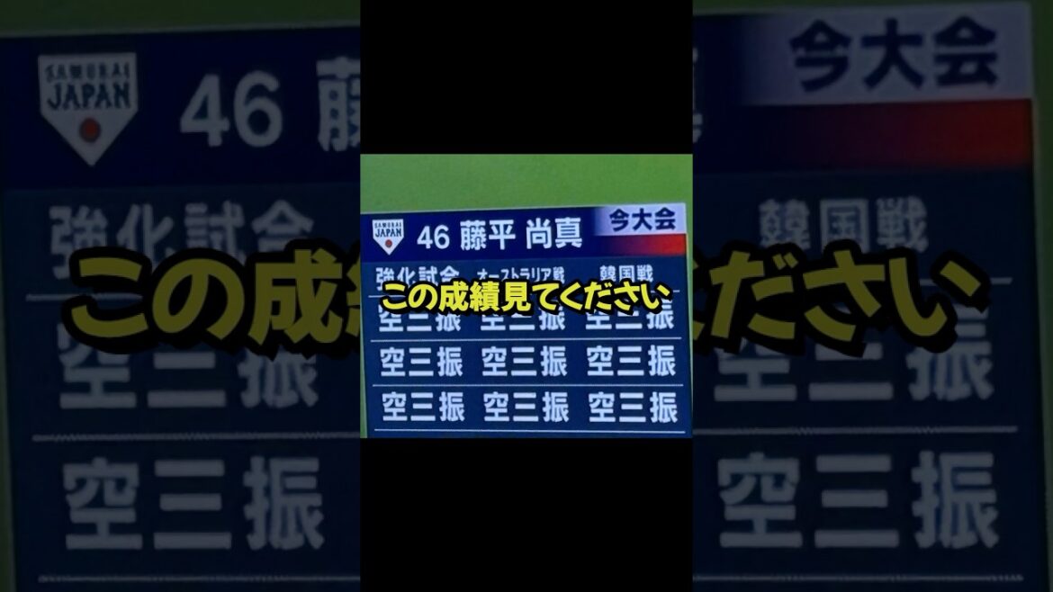 【プロ野球】侍ジャパン、藤平選手の奪三振ショー #プロ野球 #侍ジャパン  #プロ野球ニュース #楽天イーグルス