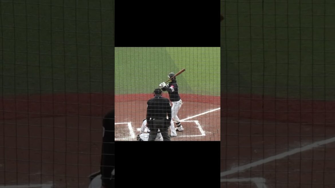 マリーンズ周東佑京バッティングフォーム［千葉ロッテマリーンズ対ソフトバンクホークス2024年3月8日］