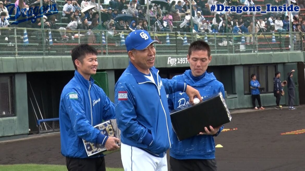 【指名は抽選】今年の春季キャンプの見所！練習前声出しに接近📹 #Dragons_Inside #福永裕基 #藤嶋健人