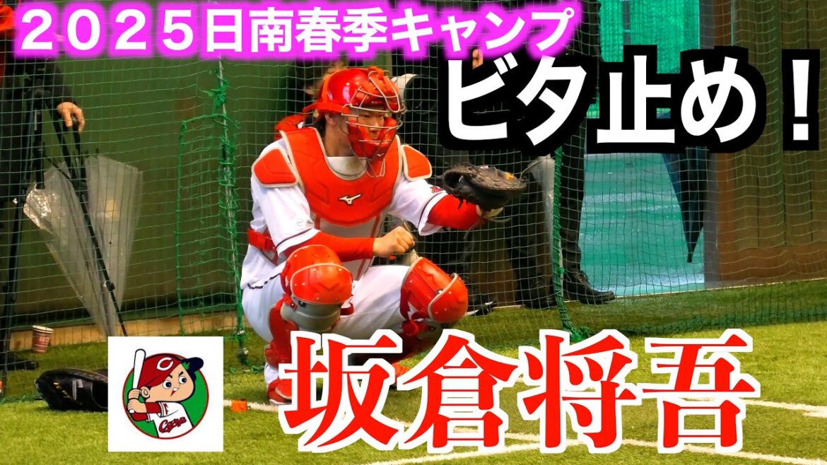 【球界１の捕手へと期待】坂倉将吾のキャッチング！【２０２５春季日南】