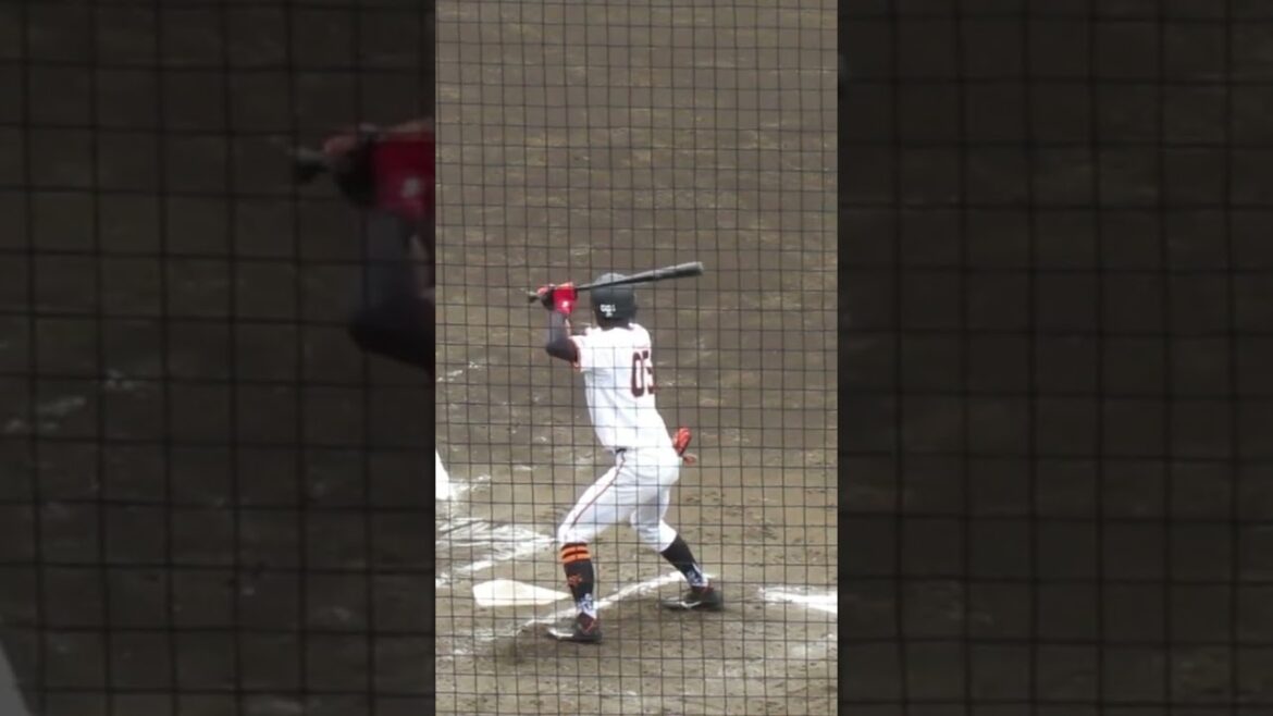 ジャイアンツ 舟越秀虎バッティングフォーム＜読売ジャイアンツ 対 日本ハムファイターズ 2024年4月18日＞