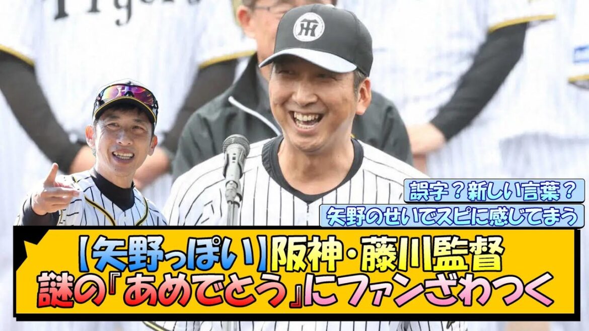 【矢野っぽい】阪神・藤川監督 謎の『あめでとう』にファンざわつく【なんJ/2ch/5ch/ネット 反応 まとめ/阪神タイガース/藤川球児】