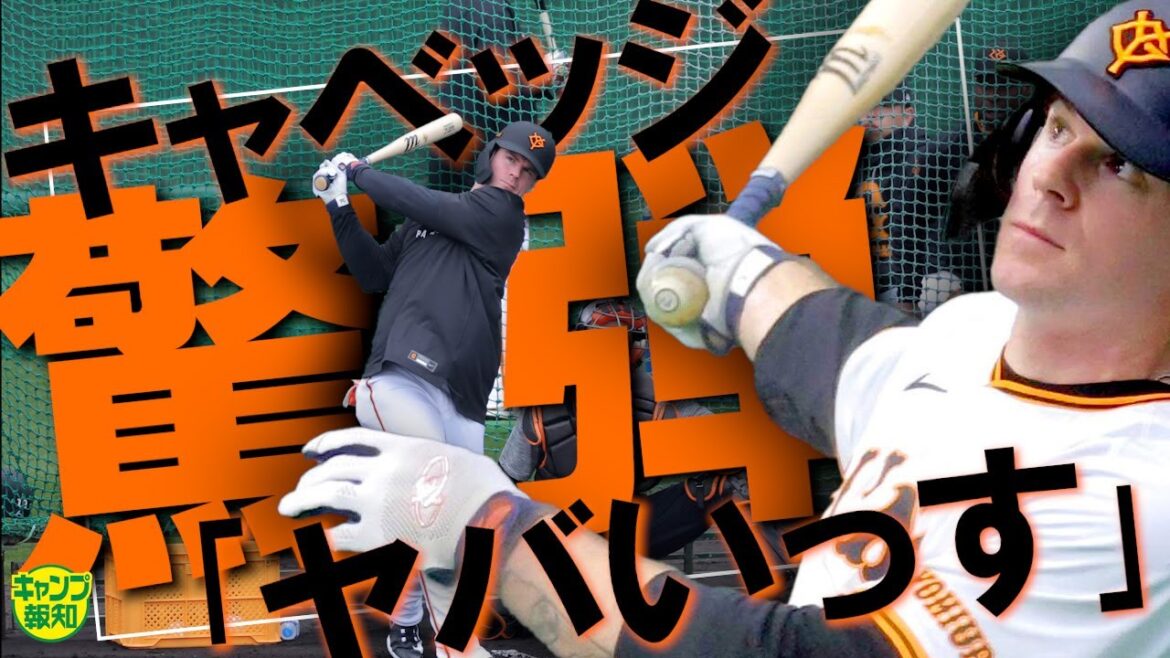 【いきなり6発】キャベッジやっぱりパワー凄い! 推定150メートル!?特大弾に岡本も「ヤバいっす」【キャンプ報知】 【いきなり6発】キャベッジやっぱりパワー凄い! 推定150メートル!?特大弾に岡本も「ヤバいっす」【キャンプ報知】