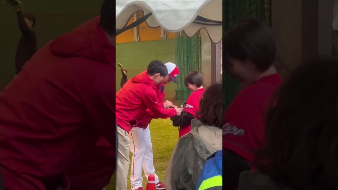 [日南キャンプ]新井監督も即席サイン会で大行列🔥#カープ #プロ野球 #広島東洋カープ #新井貴浩