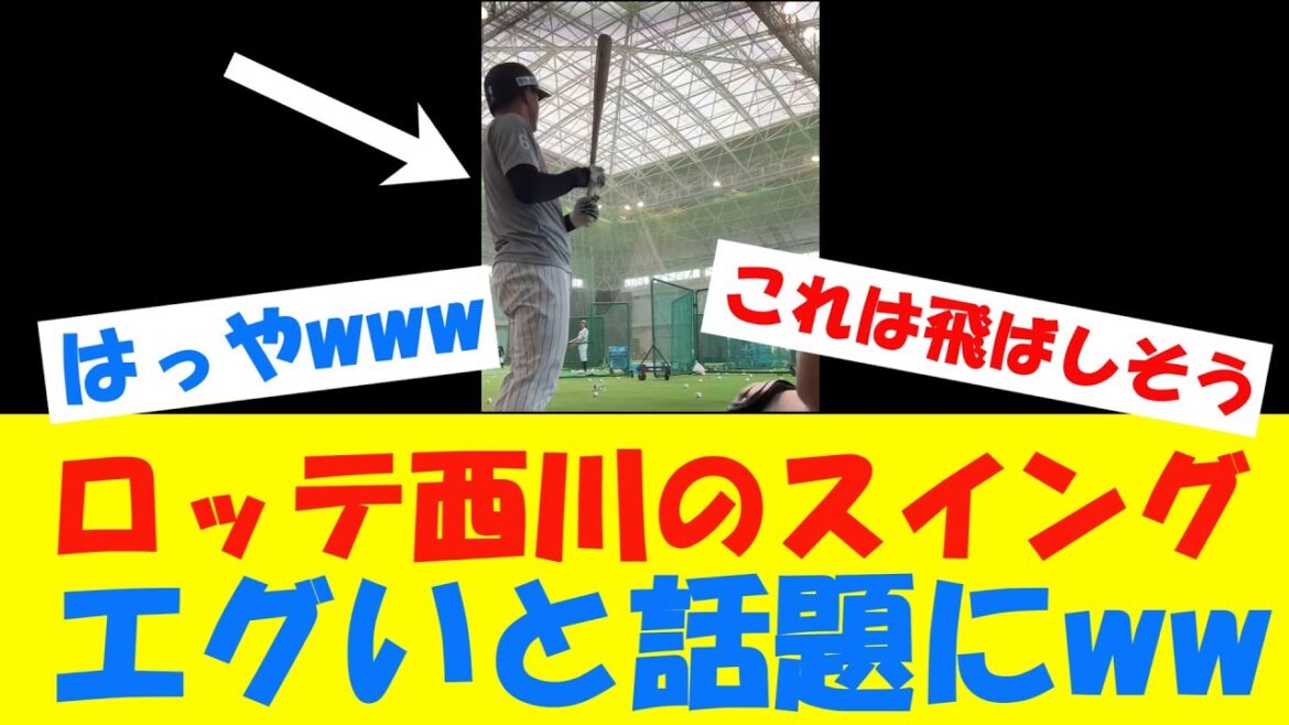 ロッテ西川のスイング、エグいと話題にwwwwwwwwwww 【キャンプ】
