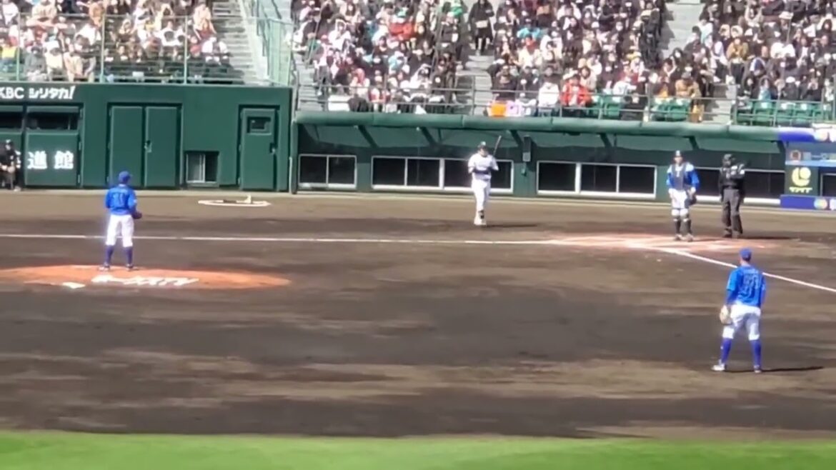 20240302　谷川原健太 第1打席の登場曲【｢フレンド･ライク･ミー｣／山寺宏一】　3回ｳﾗ　福岡ｿﾌﾄﾊﾞﾝｸﾎｰｸｽ@北九州市民球場･外野ﾚﾌﾄ ｵｰﾌﾟﾝ戦