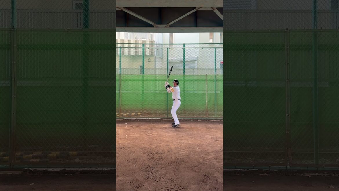 アドバイスを受けすぎてスタントン選手みたいな構えになる海野隆司選手