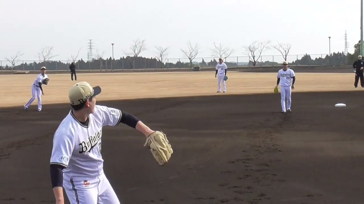 【プロ野球】2025年2月3日　オリックスキャンプ　『投手　キャッチボール②』