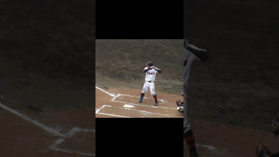 松原聖弥2024年バッティングフォーム〜オープン戦 読売ジャイアンツ対 阪神タイガース2024年2月23日