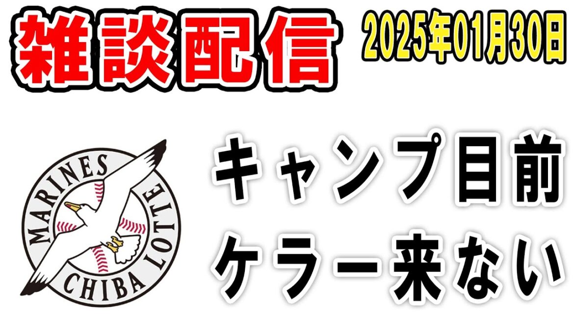 【雑談ライブ】ロッテファン集合（いよいよ明後日からキャンプ開始で選手は石垣島入り！なお、ブラッド・ケラーは入団しない模様）【2025年1月30日】