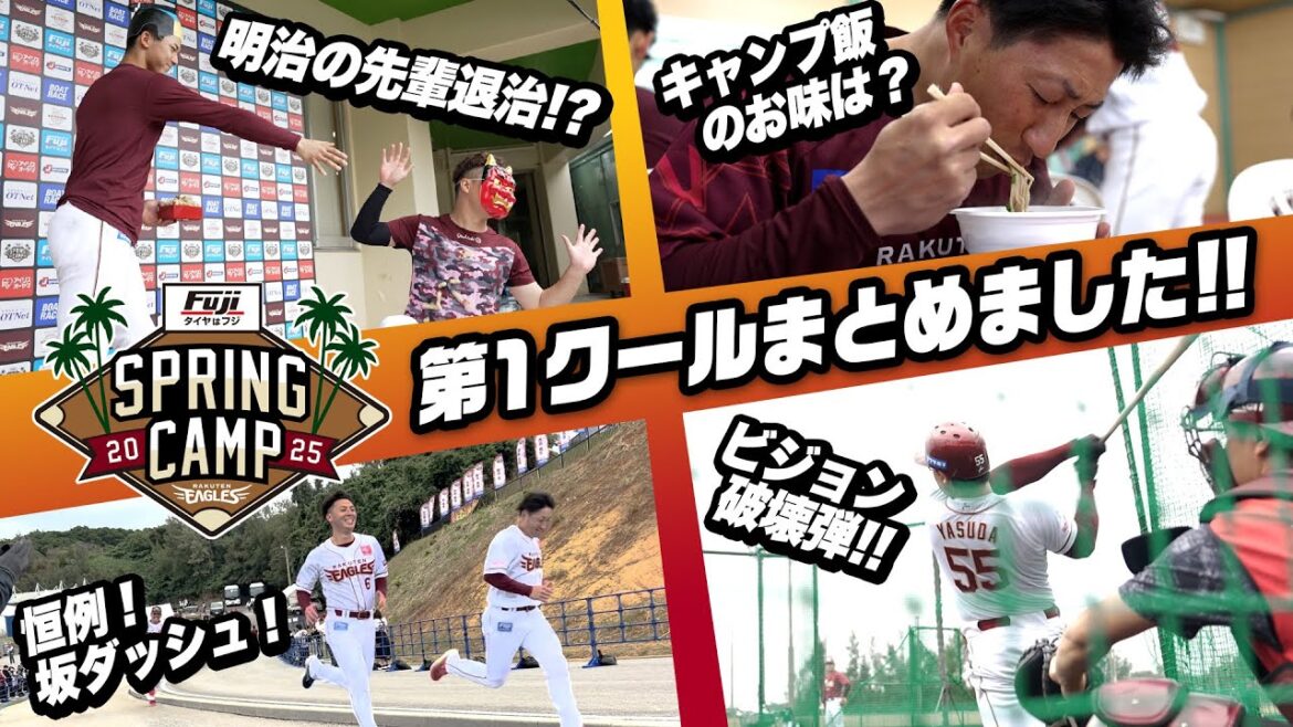 Tohoku-Rakuten-Golden-Eagles: 【第1クールまとめ】“キ”ン(金武)町で躍動する選手たちに密着📹 【第1クールまとめ】“キ”ン(金武)町で躍動する選手たちに密着📹