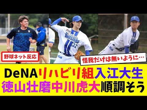 DeNAリハビリ組の入江大生、徳山壮磨、中川虎大順調そう【ネット反応集】 DeNAリハビリ組の入江大生、徳山壮磨、中川虎大順調そう【ネット反応集】