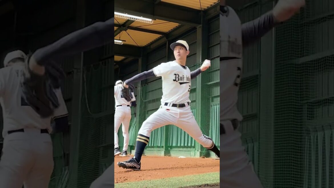 田嶋大樹投手の新投球フォーム #田嶋大樹 #宮崎春季キャンプ #オリックス #shorts