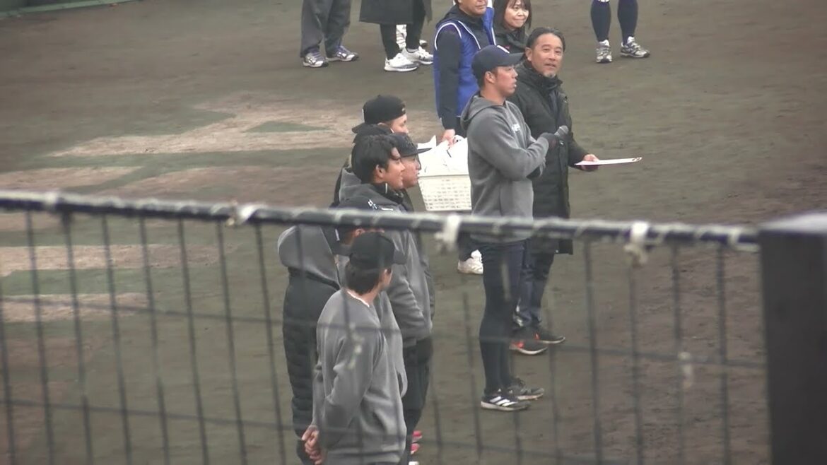 【チーム青柳】野球教室 青柳晃洋投手の最後の挨拶 プレゼントのじゃんけん(西村天裕投手・福田俊投手) 自主トレ 愛鷹球場 2025/1/19