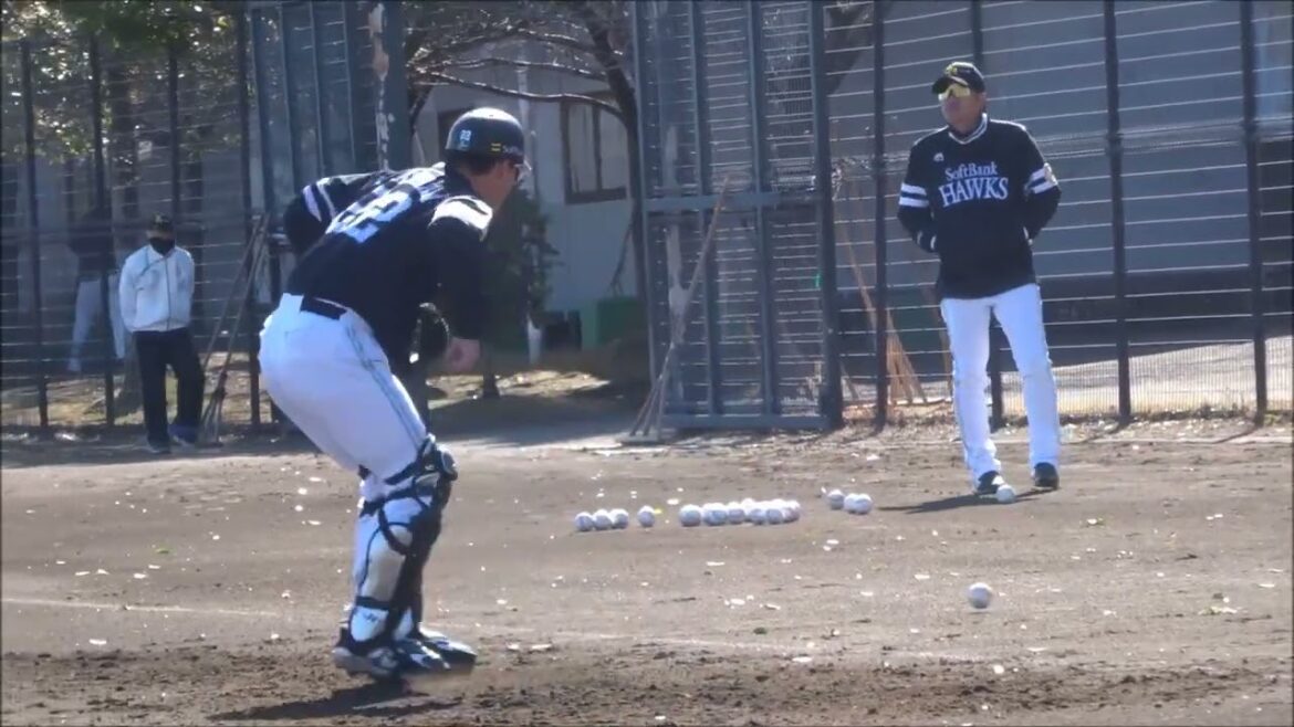 牧原巧汰捕手の特守　～ソフトバンクホークス春季キャンプ2025～