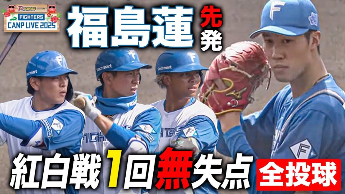 福島蓮紅白戦先発 1回被安打1無失点 <2/8ファイターズ春季キャンプ2025> 福島蓮紅白戦先発 1回被安打1無失点 <2/8ファイターズ春季キャンプ2025>