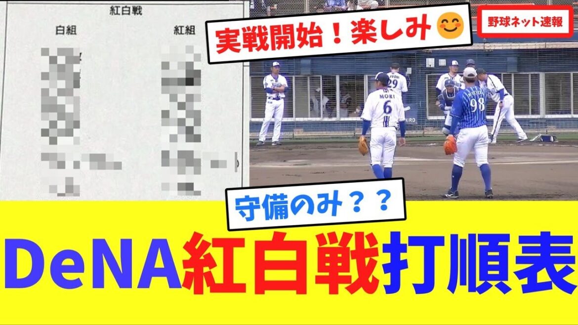 DeNA紅白戦打順表【ネット反応集】