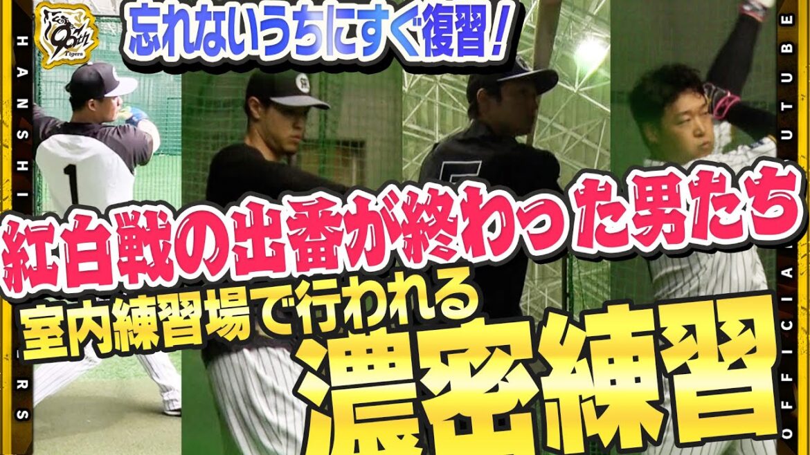【裏側】紅白戦で出番を終えた選手たちは！？室内練習場での裏側を激撮！#佐藤輝明 選手 #大山悠輔 選手 #近本光司 選手#森下翔太 選手など実戦での修正点をすぐに改善へ！