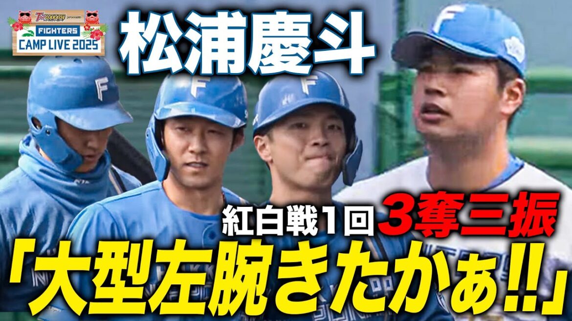 新庄監督高評価「楽しみ」松浦慶斗紅白戦1回パーフェクト エグいストレートで奪三振ショー<2/8ファイターズ春季キャンプ2025> 新庄監督高評価「楽しみ」松浦慶斗紅白戦1回パーフェクト エグいストレートで奪三振ショー<2/8ファイターズ春季キャンプ2025>