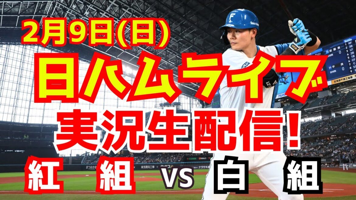 【日ハムライブ】1軍キャンプ紅白戦! 2/9 【ラジオ調実況】 【日ハムライブ】1軍キャンプ紅白戦! 2/9 【ラジオ調実況】