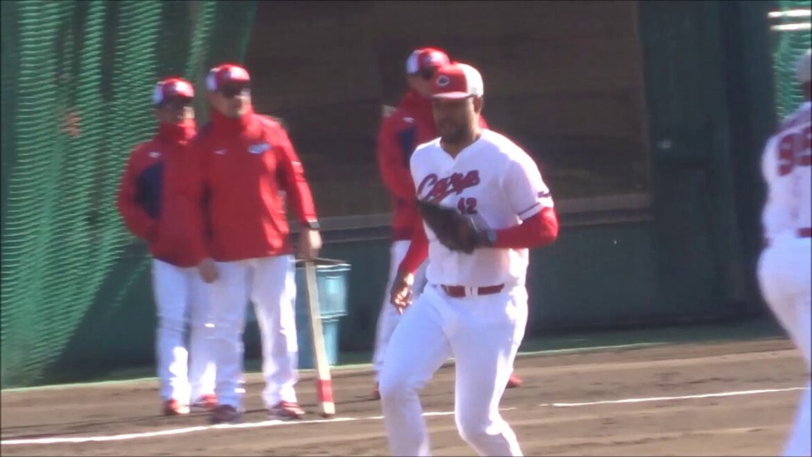 投手（島内颯太郎・床田寛樹・大瀬良大地・T.ハーン・J.ドミンゲス・森下暢仁）の動きメインの投内連携（2025.02.08） ～広島カープ春季日南キャンプ～