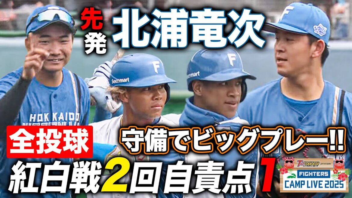 北浦竜次紅白戦先発2回自責点1被安打2 守備のビッグプレーで良い投球テンポに<2/9ファイターズ春季キャンプ2025> 北浦竜次紅白戦先発2回自責点1被安打2 守備のビッグプレーで良い投球テンポに<2/9ファイターズ春季キャンプ2025>