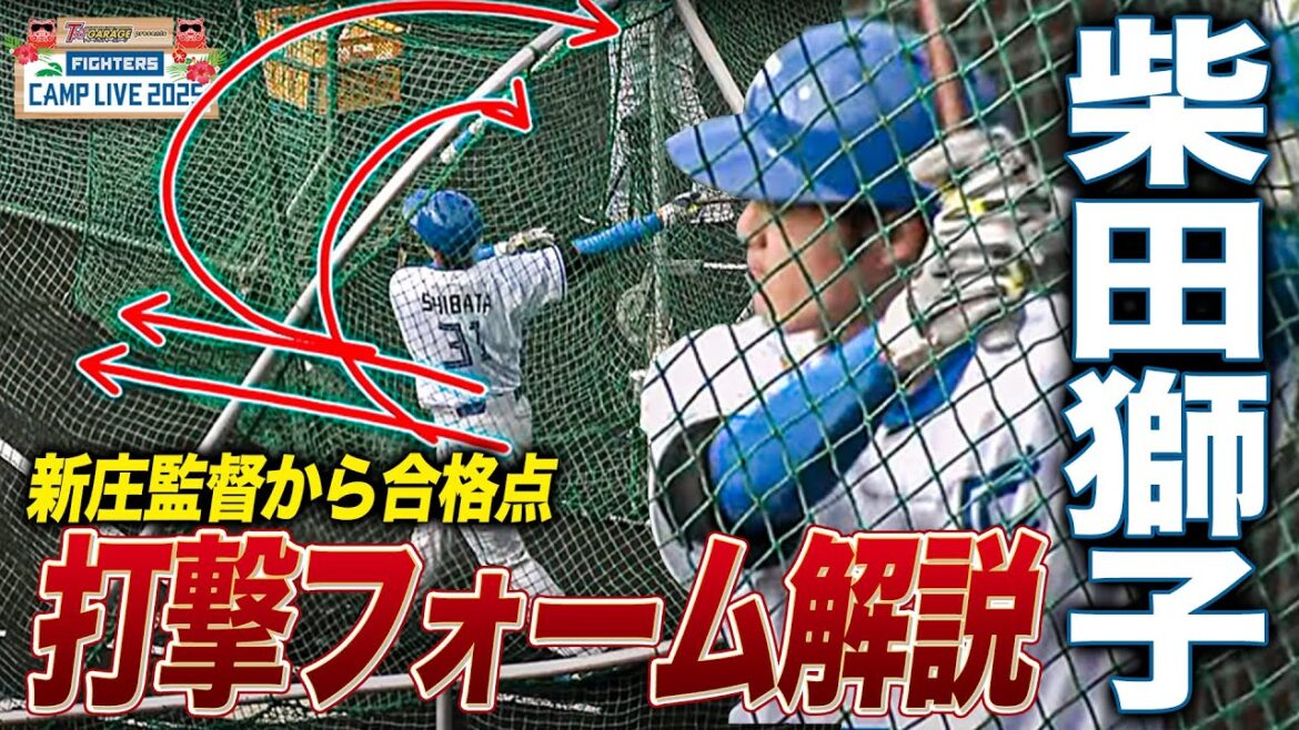 2024ドラフト1位柴田獅子の打撃フォームを今成亮太が解説＜2/9ファイターズ春季キャンプ2025＞