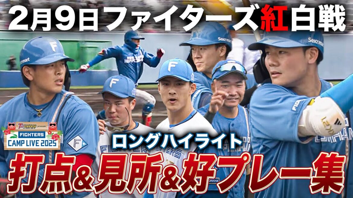 【清宮幸太郎決勝打】ファイターズ紅白戦 打点/見所/好プレー集 ロングハイライト＜2/9ファイターズ春季キャンプ2025＞