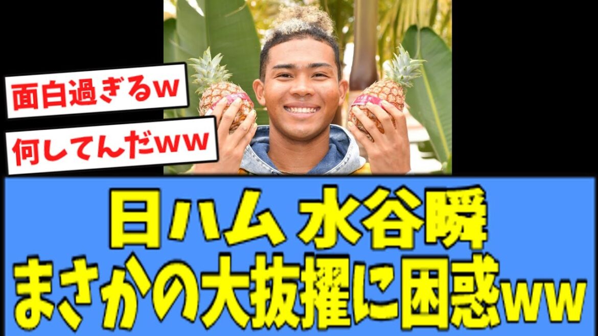 【草】日ハム 水谷瞬、まさかの"大抜擢"に困惑してしまうｗｗｗ
