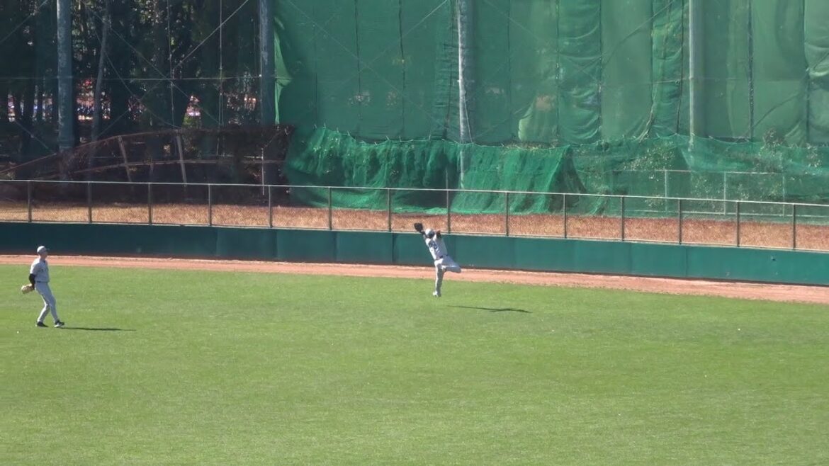 読売ジャイアンツ2軍のゲームノック（2025.02.09）のスタートは岡田悠希の超ファインプレー！！ ～宮崎春季キャンプ2025～