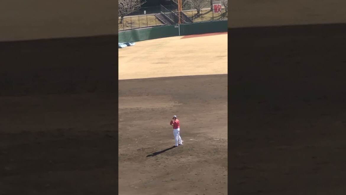 広島カープ #ケムナ誠投手、紅白戦での #投球練習
