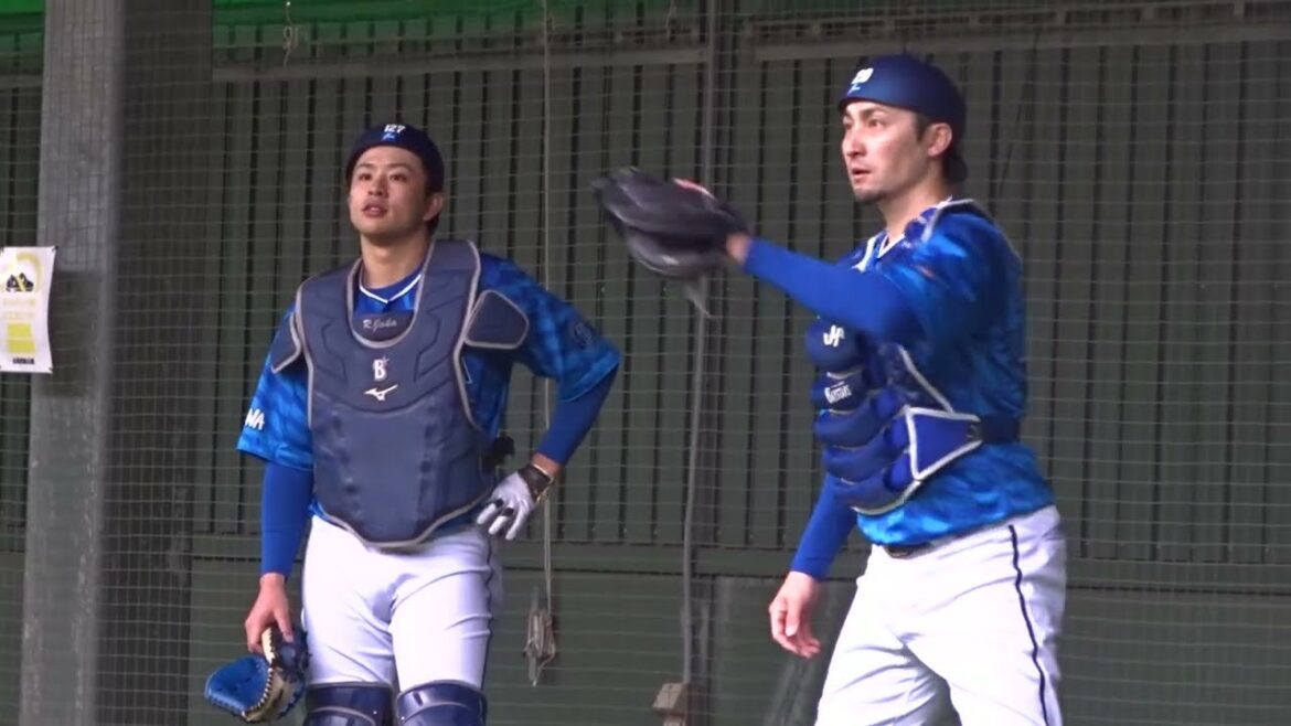 2025年2月 横浜DeNA春季キャンプ・奄美B班 伊藤 光選手・上甲選手のブルペン