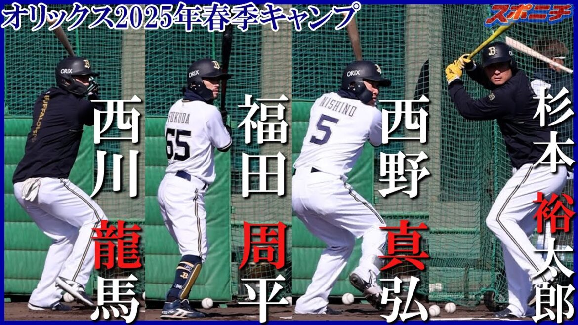 【オリックス宮崎キャンプ2025】西野真弘、杉本裕太郎、福田周平、西川龍馬 フリー打撃 【オリックス宮崎キャンプ2025】西野真弘、杉本裕太郎、福田周平、西川龍馬 フリー打撃
