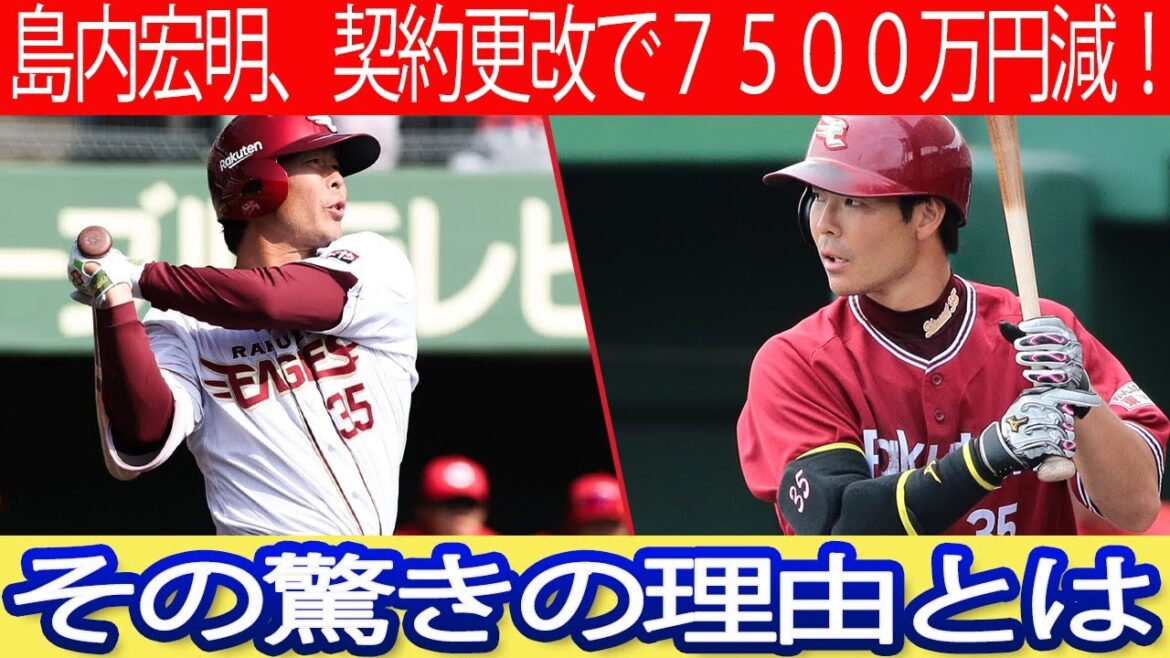 【衝撃】島内宏明、契約更改で７５００万円減！その驚きの理由とは #島内宏明 #楽天 #楽天イーグルス